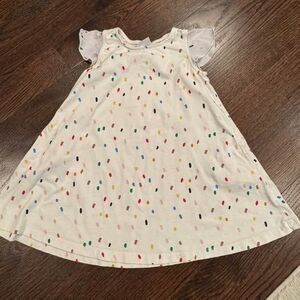Hanna Andersson flutter sleeve dress - size 120 (6/7)